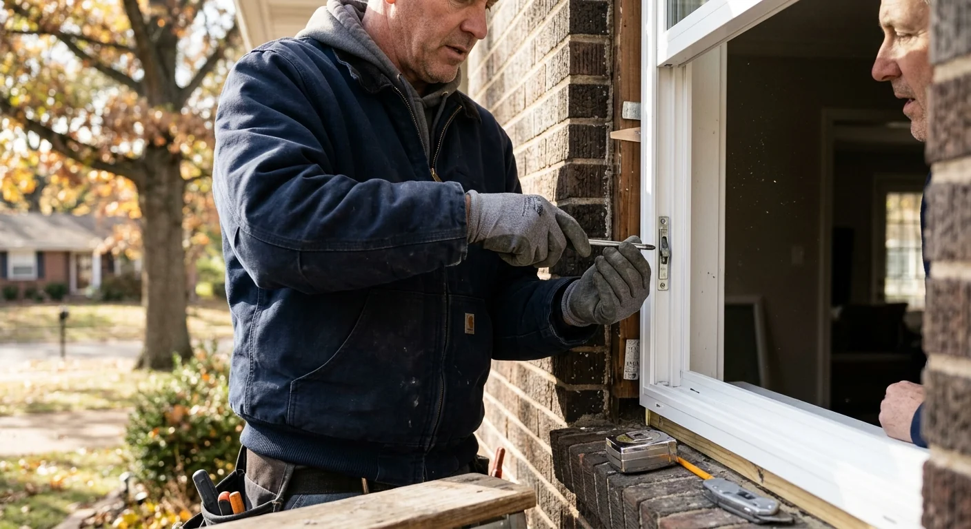 Undersized basement window failing safety code before egress upgrade